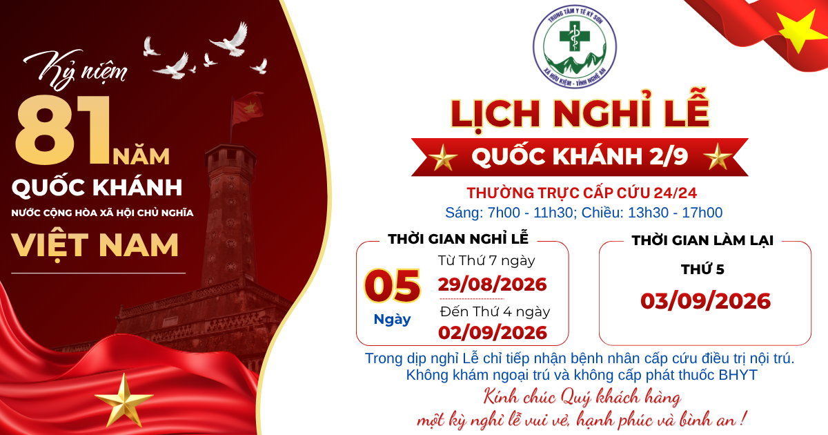 THÔNG BÁO Về việc nghỉ Lễ và làm bù dịp Lễ Quốc khánh năm 2026