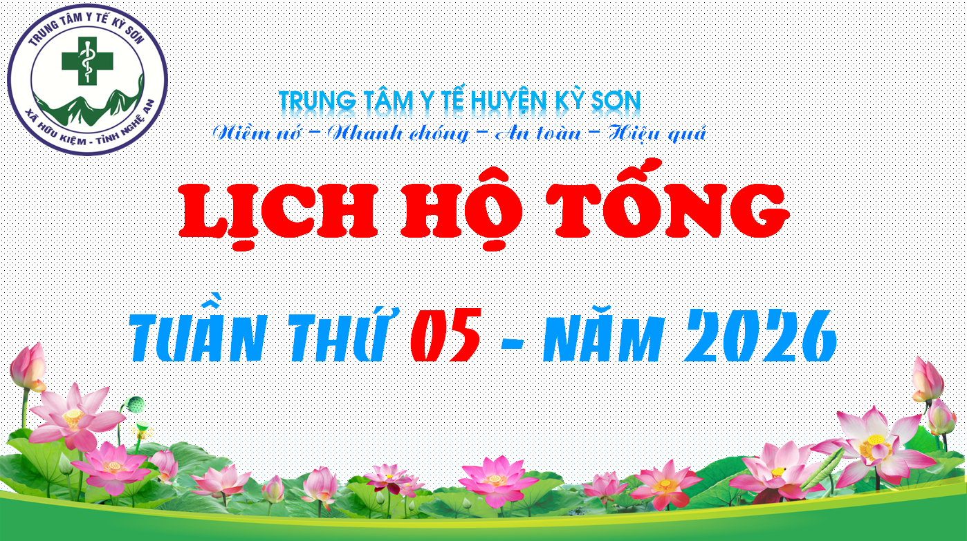 LỊCH HỘ TỐNG TUẦN THỨ 05 NĂM 2026