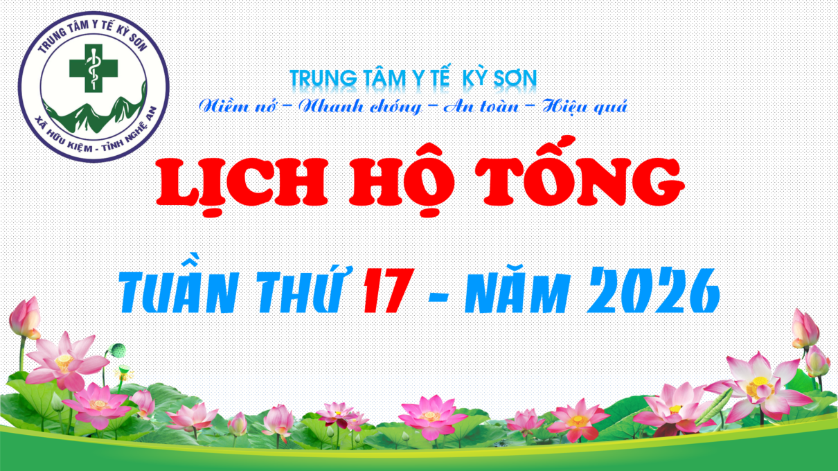 LỊCH HỘ TỐNG TUẦN THỨ 17 NĂM 2026