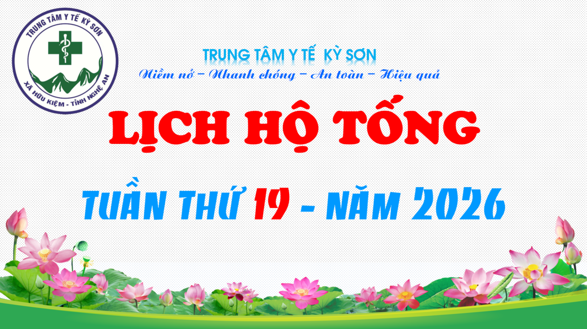 LỊCH HỘ TỐNG TUẦN THỨ 19 NĂM 2026